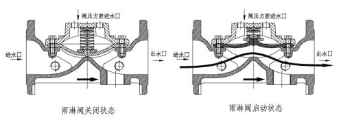 雨淋阀配置及系统示意图