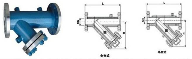 保温Y型过滤器BG41H结构图纸