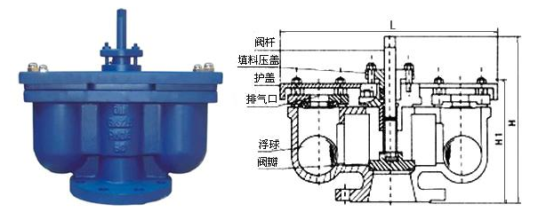 QB2双口快速排气阀结构图