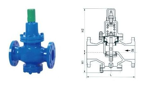 Y42X水用减压阀结构图