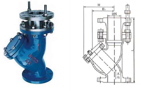 法兰式Y型伸缩过滤器结构图