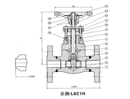 J61_41_H_Y锻钢截止阀结构图