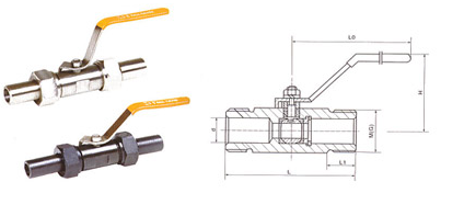 广式外螺纹球阀,对焊球阀结构图