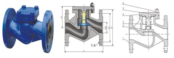 H41H德标止回阀结构图