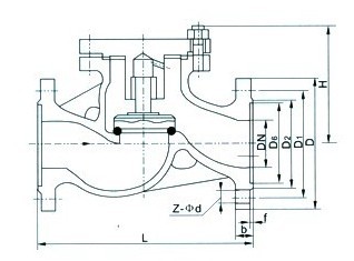 升降式止回阀H41W结构图