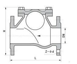 微阻、无磨损球形止回阀结构图