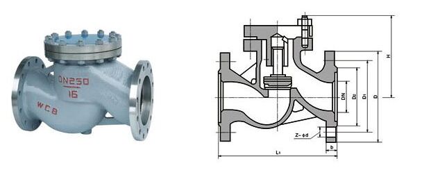 升降式止回阀H41H结构图