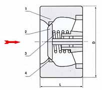对夹式静音止回阀结构图
