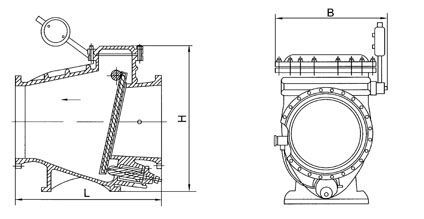 HH44X微阻缓闭止回阀结构图