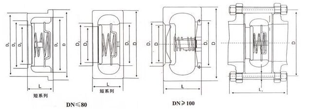 对夹式止回阀结构图