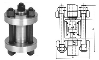 高压对夹止回阀H72H尺寸图
