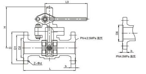 Z44H快速排污阀结构图